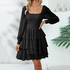 Double Sided Wear Vacation Tiered Dress Casual