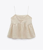 Women's Embroidered Cotton Openwork Shirt
