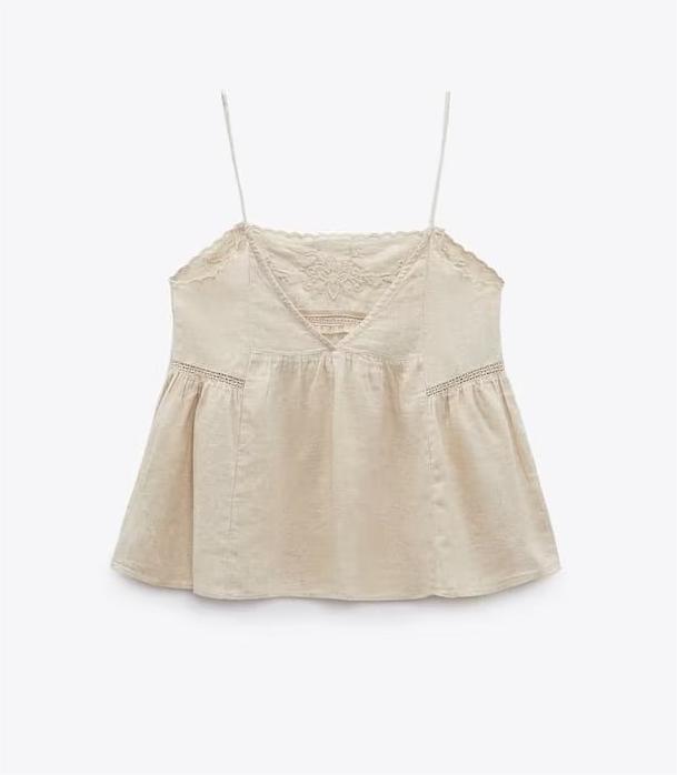 Women's Embroidered Cotton Openwork Shirt