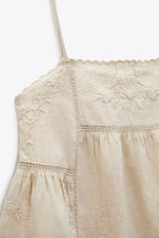 Women's Embroidered Cotton Openwork Shirt