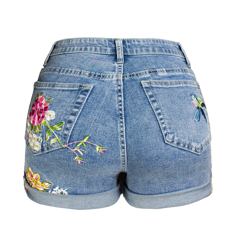Wide Leg Stretch 3D Exquisite Embroidered Skirt