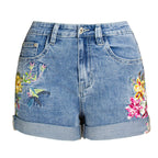Wide Leg Stretch 3D Exquisite Embroidered Skirt