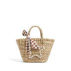 Women's Embroidered Straw Beach Bag