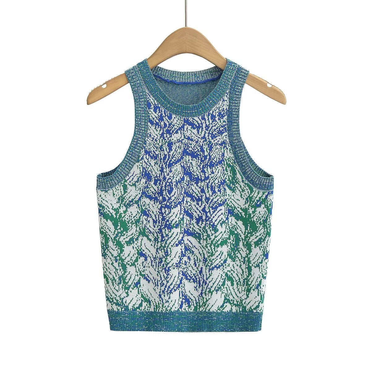 Sleeveless Slim Knit T-Shirt Top