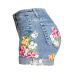 Wide Leg Stretch 3D Exquisite Embroidered Skirt