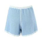 Homemade Southeast Asian Holiday Travel Little Daisy Crocheted Suit Knitted Sling With Shorts Two-Piece Set