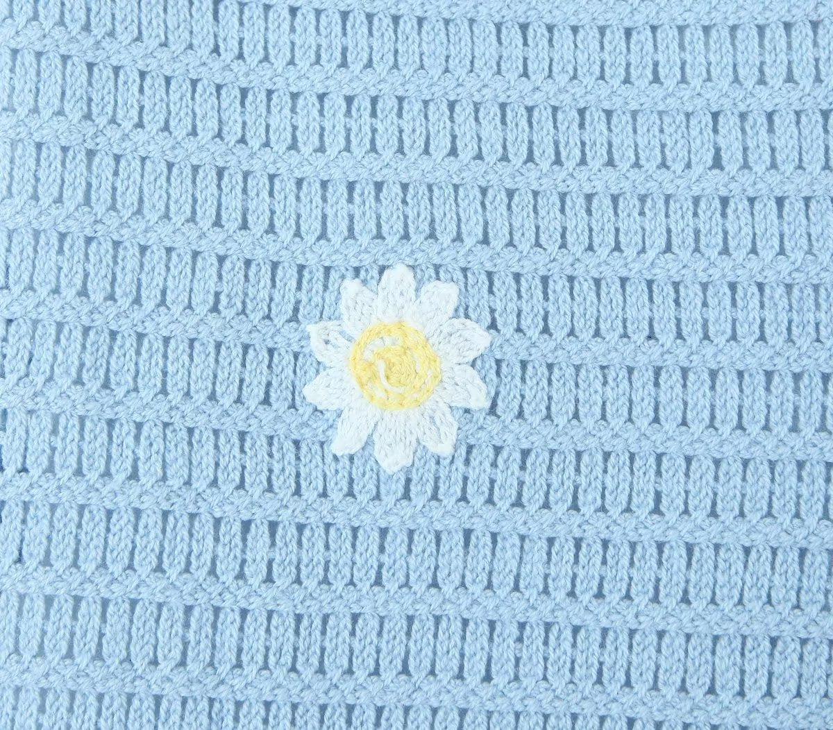 Homemade Southeast Asian Holiday Travel Little Daisy Crocheted Suit Knitted Sling With Shorts Two-Piece Set