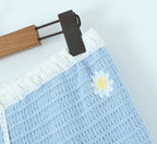 Homemade Southeast Asian Holiday Travel Little Daisy Crocheted Suit Knitted Sling With Shorts Two-Piece Set