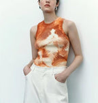 Cat Knit Sleeveless Vest Top