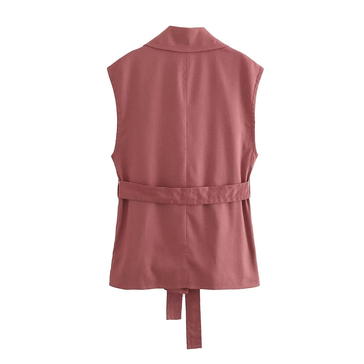 Summer Urban Matching Belt Vest Shorts Suit Set