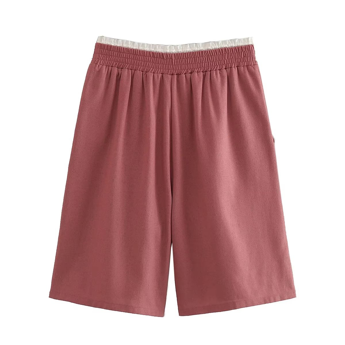 Summer Urban Matching Belt Vest Shorts Suit Set