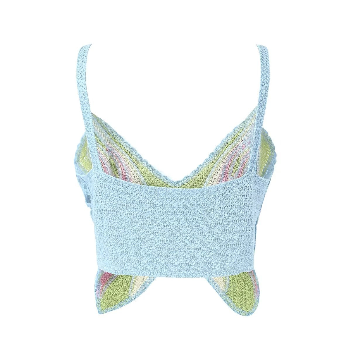 Women's Beaded Crochet Bow Top