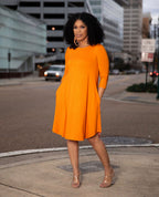 Women Clothing Dress Long Sleeve T-shirt Mid Solid Color Basic Summer Autumn
