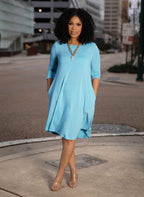 Women Clothing Dress Long Sleeve T-shirt Mid Solid Color Basic Summer Autumn