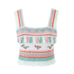 Women’s Vintage Embroidered Tassel Camisole