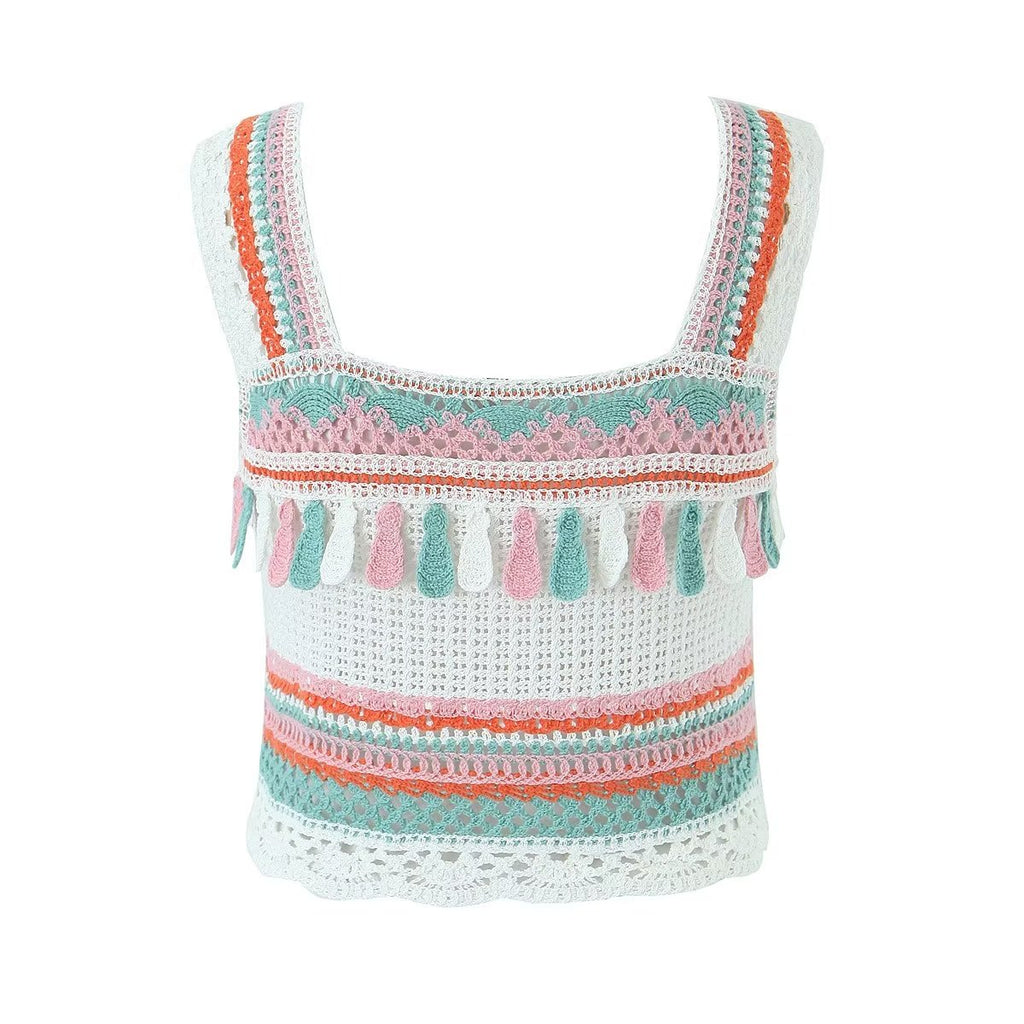 Women’s Vintage Embroidered Tassel Camisole