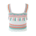 Women’s Vintage Embroidered Tassel Camisole