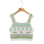 Women’s Vintage Embroidered Tassel Camisole