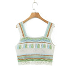 Women’s Vintage Embroidered Tassel Camisole