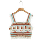 Women’s Vintage Embroidered Tassel Camisole