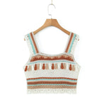 Women’s Vintage Embroidered Tassel Camisole