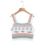 Women’s Vintage Embroidered Tassel Camisole