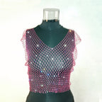 V-neck Rose Red