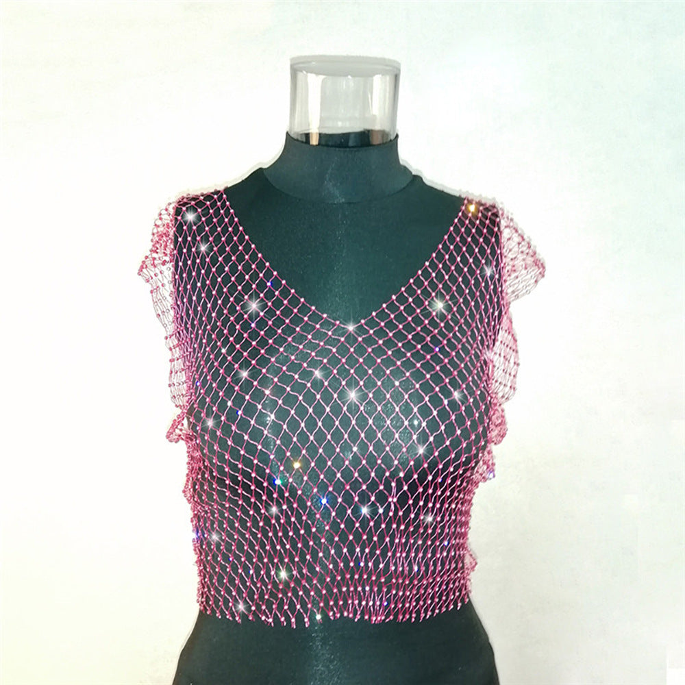 V-neck Rose Red
