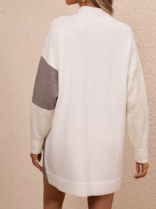 Women's Round-Neck Sweater Dress