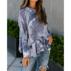 Women's Women’s Printed Tie Dye Long Sleeve T Shirt