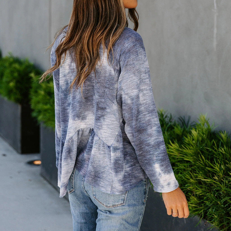 Women's Women’s Printed Tie Dye Long Sleeve T Shirt