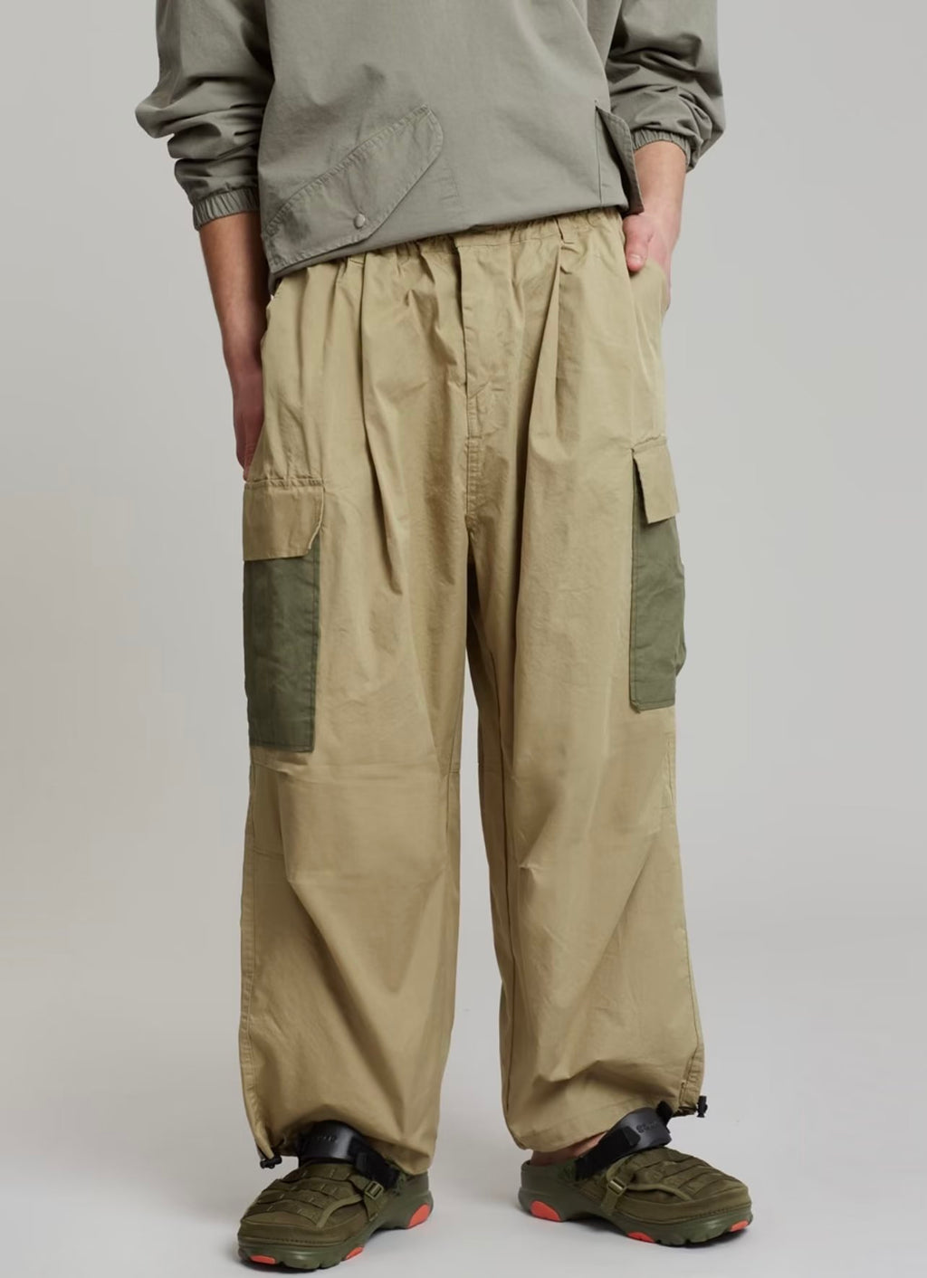 French Loose High Waist Color Matching Overalls Skirt