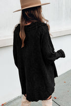 Brown Mineral Dyed Vintage Waffle Smock Top Loose T-Shirt