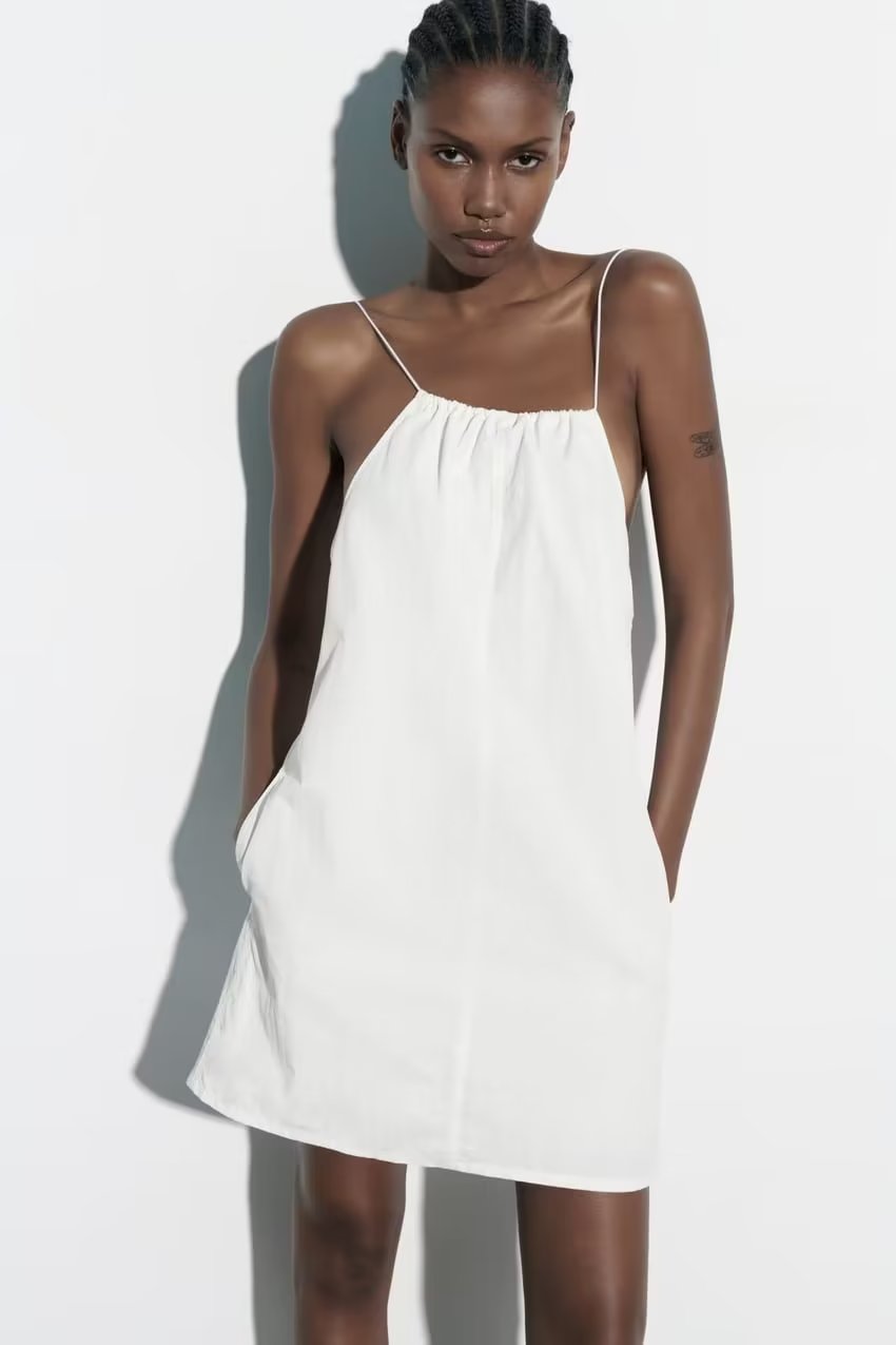 Women's Summer Women Clothing Sexy Halter White Nylon Short Dress