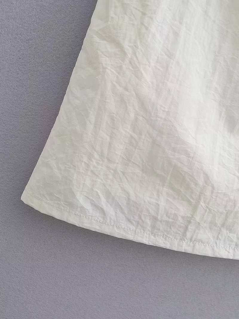Women's Summer Women Clothing Sexy Halter White Nylon Short Dress