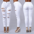 High Waist Summer Stretch Ripped Ankle Tied Skirt