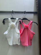 's Street Hanging Collar Knitted Vest Top