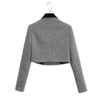Women's Sweet Round Neck Herringbone Coordinated Two-Piece Set