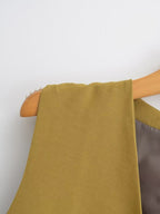 Women's V-Neck Midi Top and Skirt Two-Piece Set