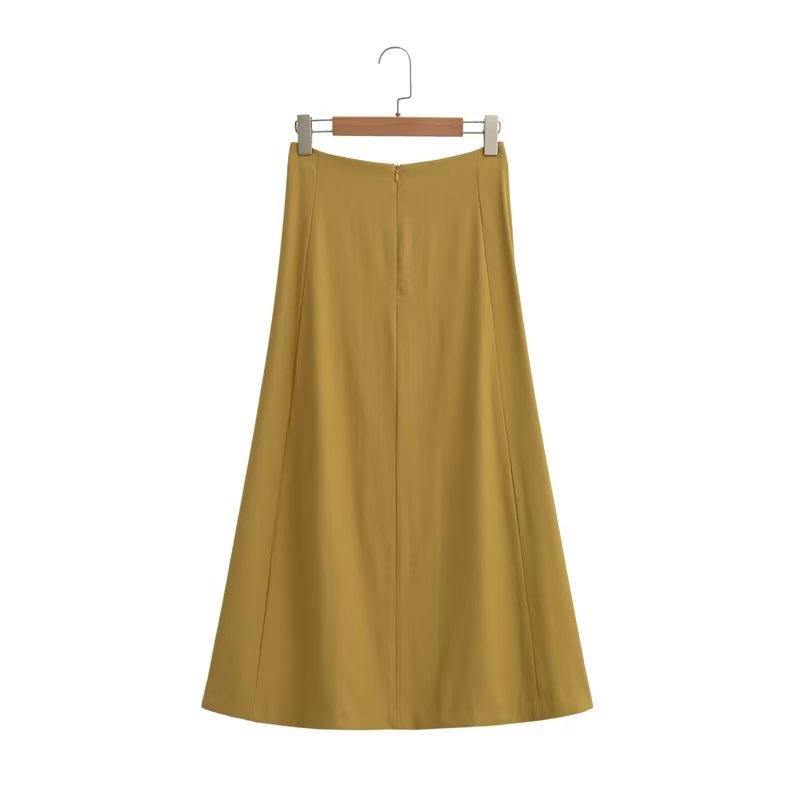 Women's V-Neck Midi Top and Skirt Two-Piece Set
