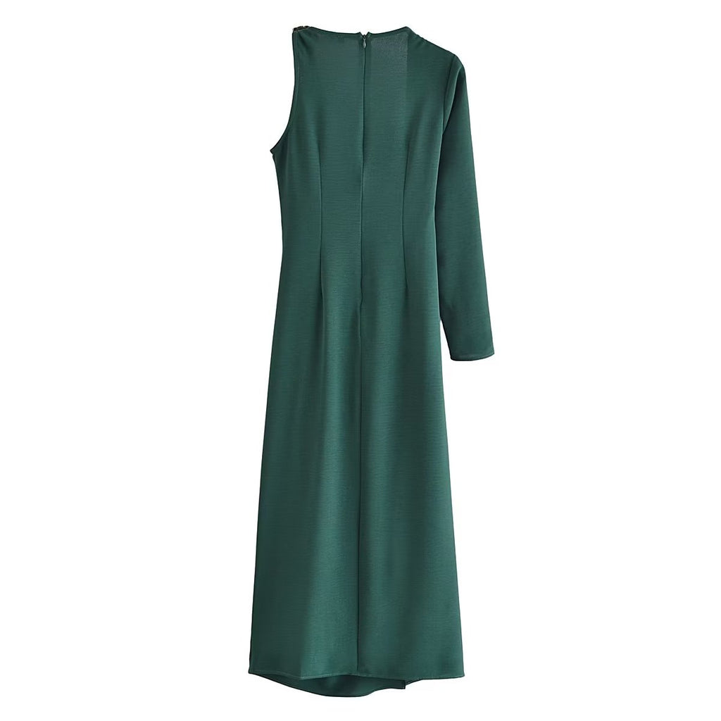 Women's Asymmetric With Metal Detail Dress
