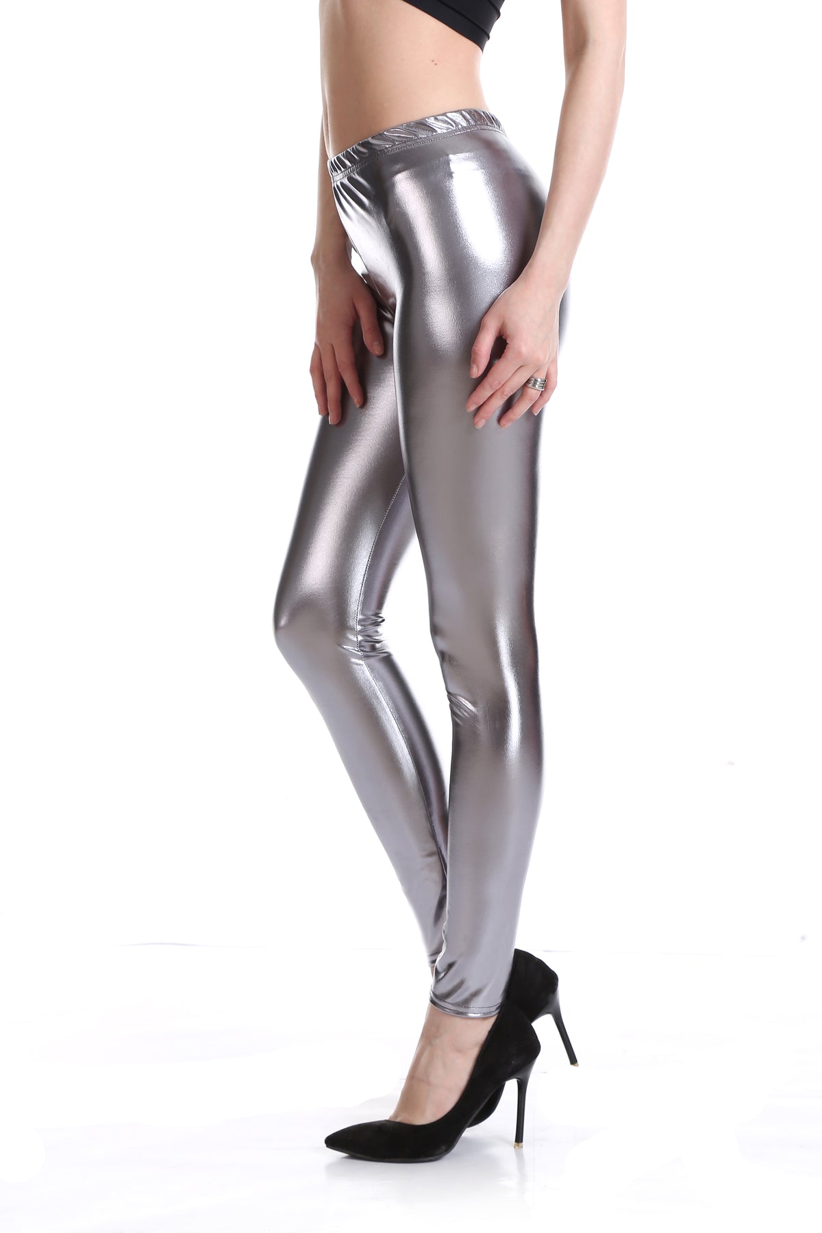 Women's Sexy Nightclub Stage Wear Performance Wear Bright Leather Leggings Source Manufacturer