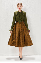 Women's French Light Luxury Vintage Shirt and Skirt Two-Piece Set