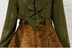 Women's French Light Luxury Vintage Shirt and Skirt Two-Piece Set
