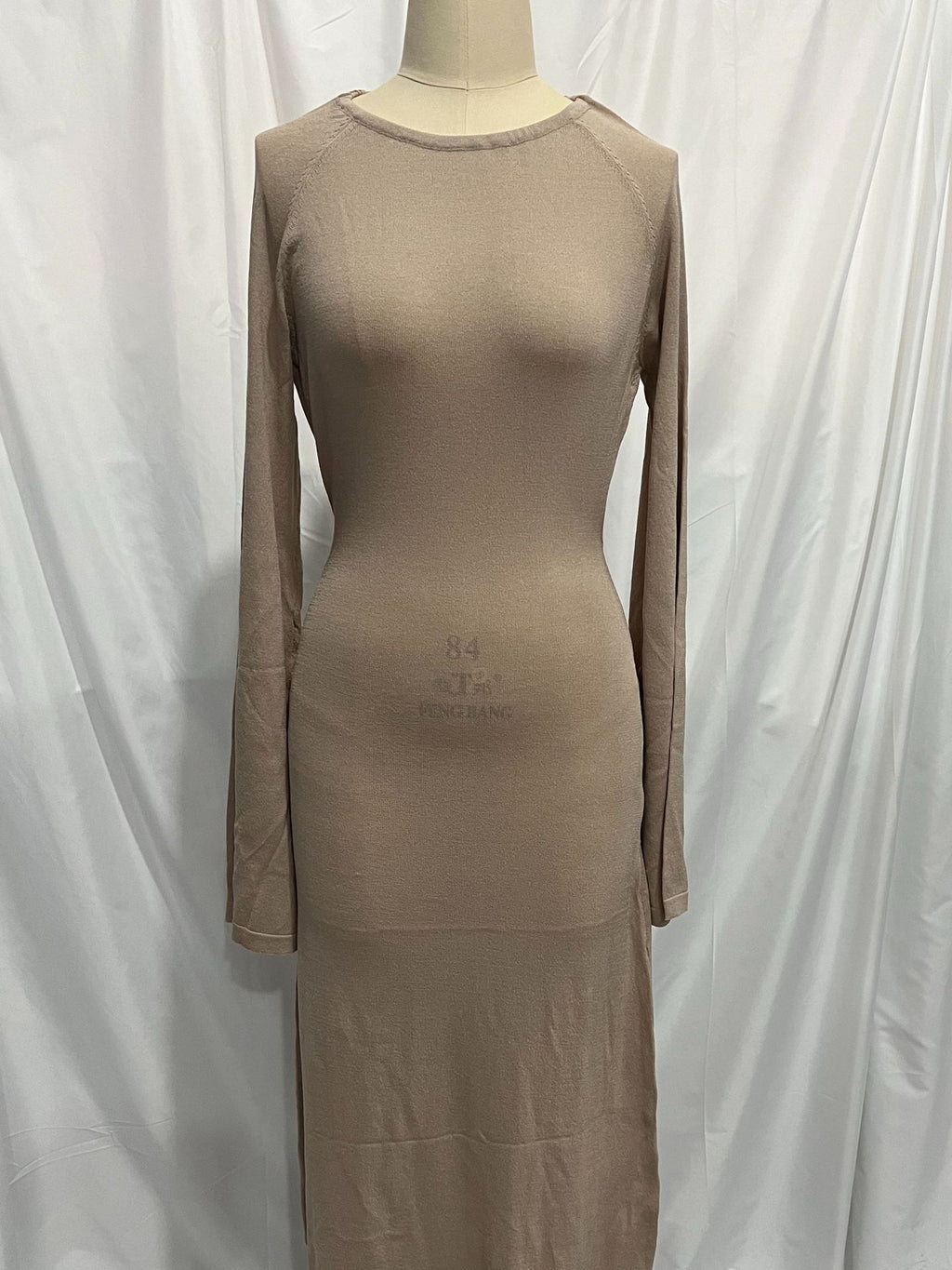 French Backless Dress Knitted Thin Autumn Winter Vacation