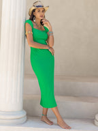 Clearance Mixed Batch Square-Neck Dress Backless
