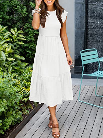 Popular Pinfei Flounced Sleeve Pleating Layered Short Sleeve Large