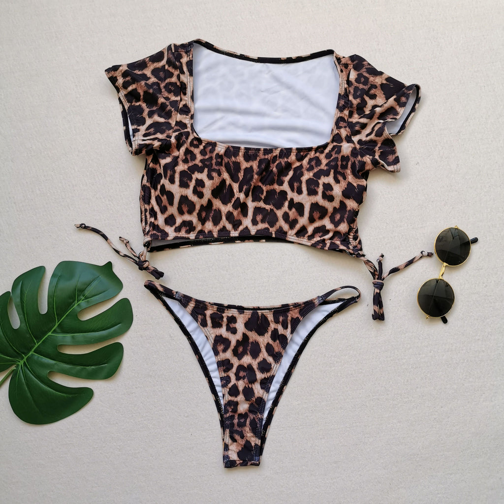 Short Sleeved Bikini Swimwear
