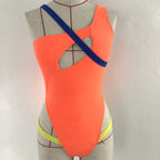 Oblique Shoulder One-piece Swimwear