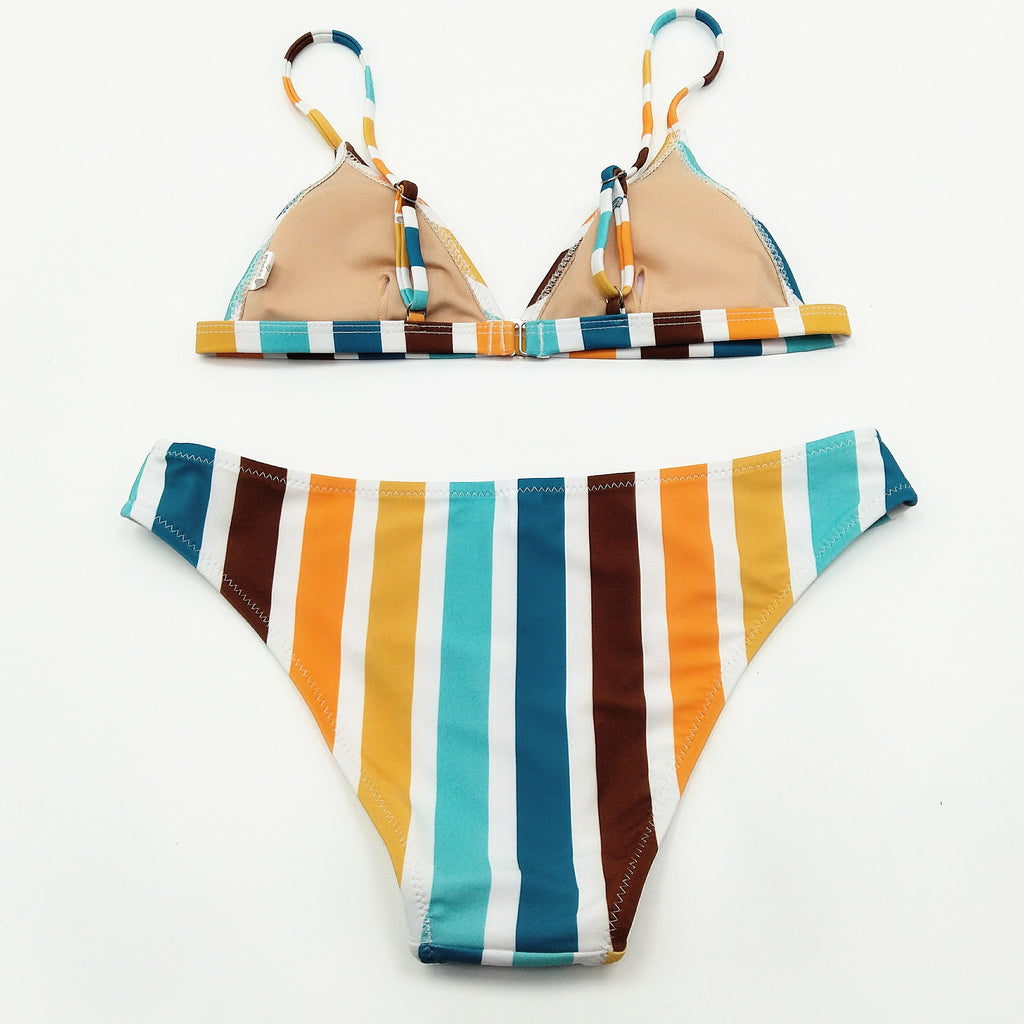 Rainbow Gray One-piece Swimwear